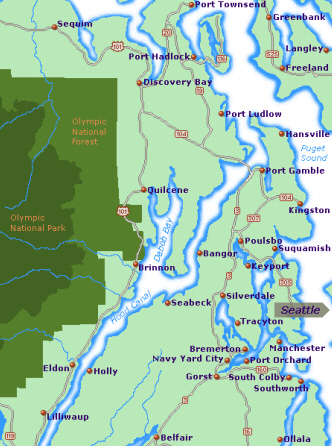 map of the Olympic Peninsula map of the Olympic Peninsula