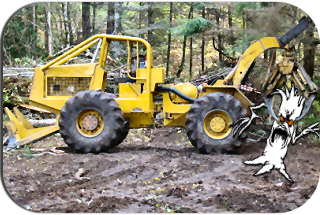 photo of skidder capturing the Danger Tree photo of skidder capturing the Danger Tree